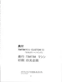 [TIMTIM MACHINE (Kazuma G-Version)] TIMTIM Machine Custom 03 (Onegai Twins)