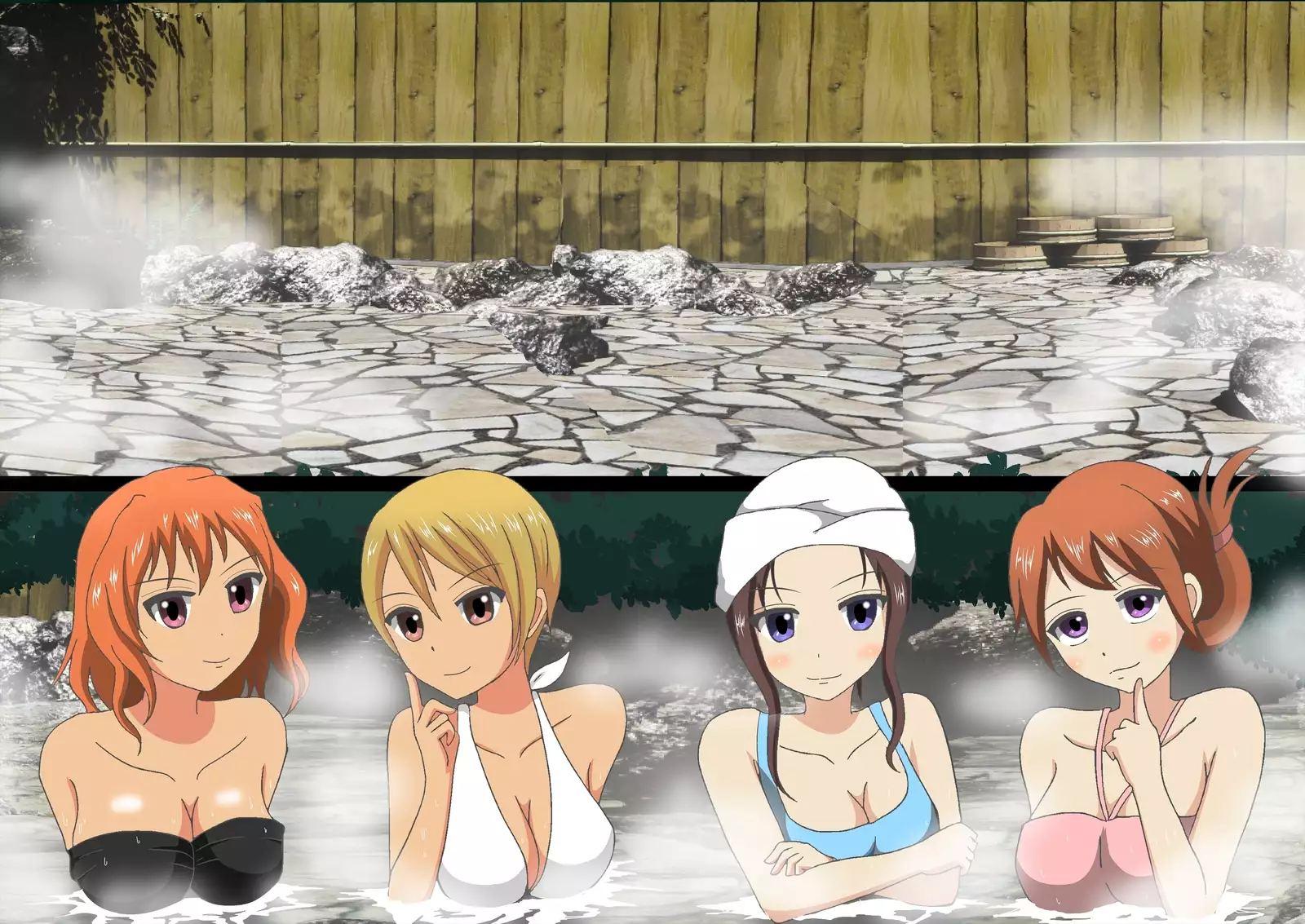 Doki! Onna wa Mizugi de Otoko wa Hadaka no Konyoku Onsen