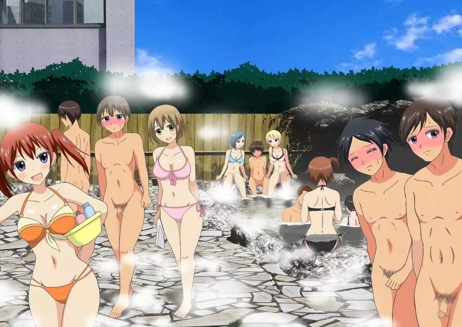 Doki! Onna wa Mizugi de Otoko wa Hadaka no Konyoku Onsen