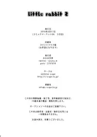 (C86) [Skeleton Scape (Mikami Sunasara)] Little Rabbit 2 (Black Bullet) [English] [Tigoris Translates]